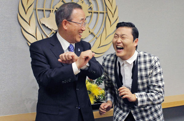 UN chief meets South Korean pop star