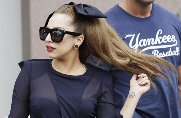 Lady Gaga signs autographs for fans