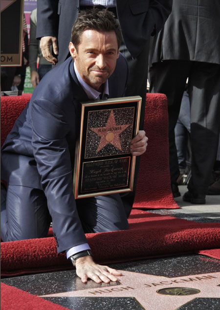 Jackman, Hathaway on Hollywood Walk of Fame