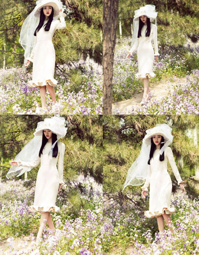 Jing Tian poses for VOGUE Wedding