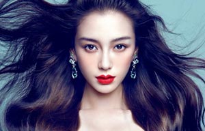 Chinese actress Yang Mi dressed as beautiful bride