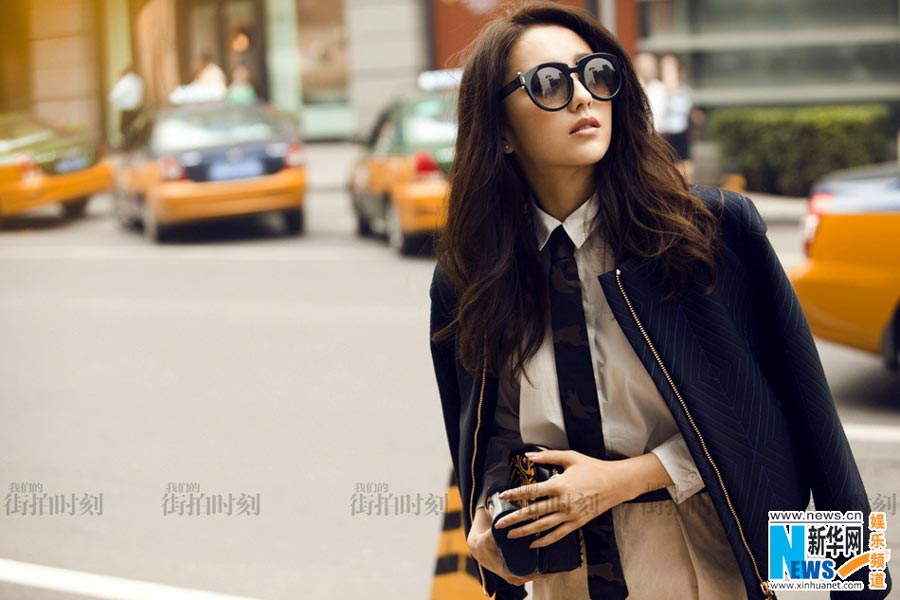 Chinese actress Tong Liya spells elegance in street snapshots