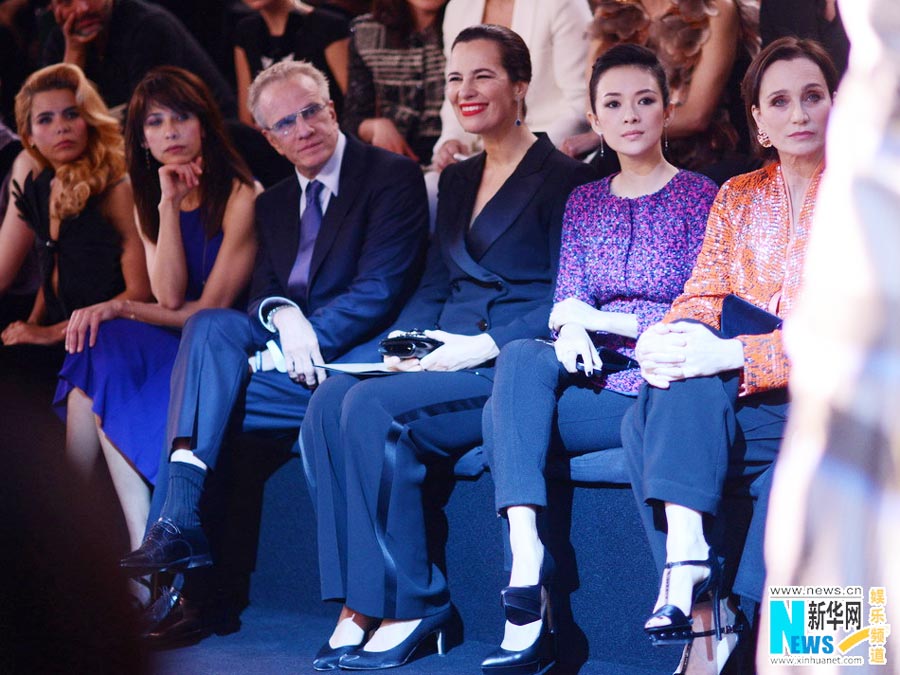 Zhang Ziyi attends Armani private fashion show in Paris