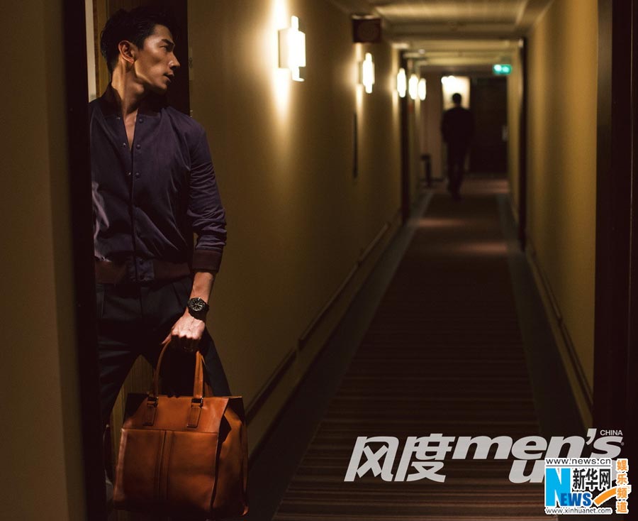 Supermodel Zhang Liang poses for Men's Uno