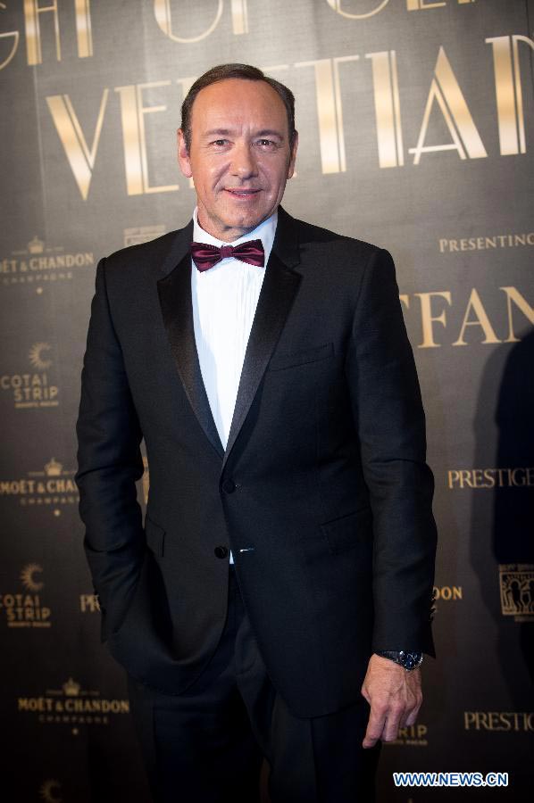 Kevin Spacey attends charity ball in Macao