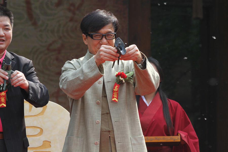 Jackie Chan attends commercial event in Beijing