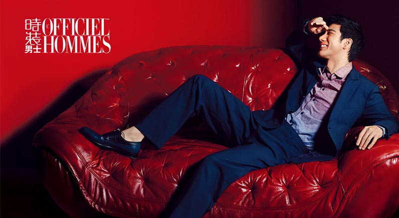 Leehom Wang's poses for L'Officiel