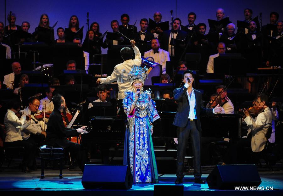 Song Zuying, Leehom Wang perform at Hollywood Bowl
