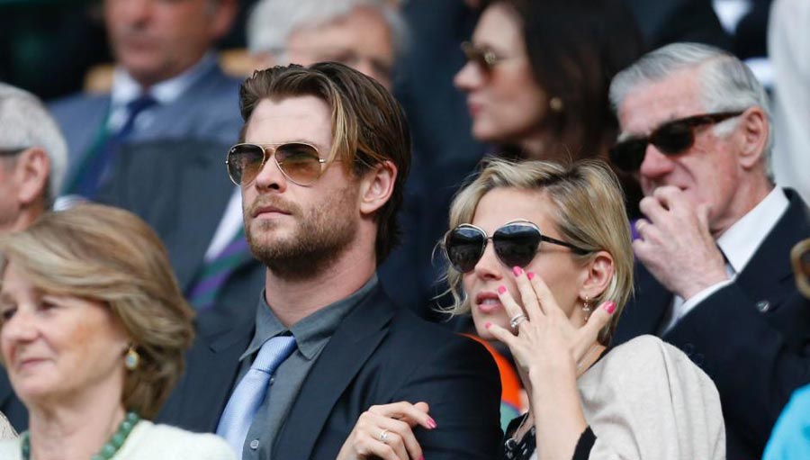 Celebrities watch singles final at Wimbledon Championships