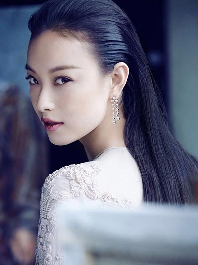 Chinese actress Ni Ni poses for fashion shoots