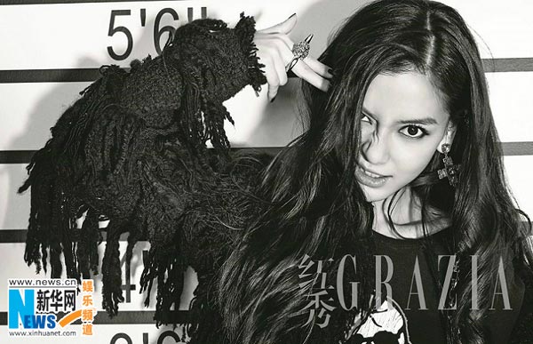 Angelababy poses for Grazia magazine