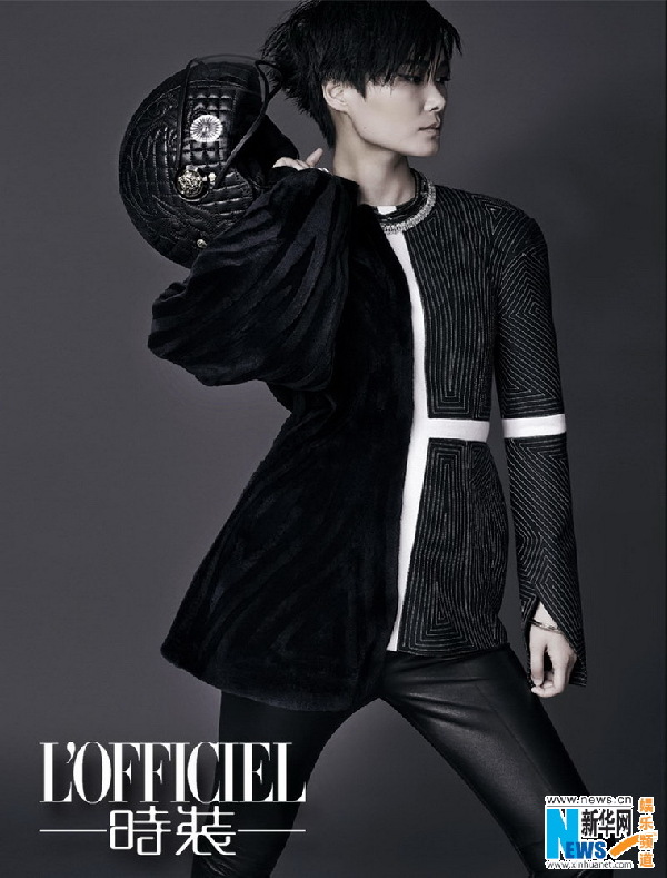 Singer Li Yuchun poses for fashion magazine