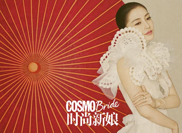 Angelababy poses for Cosmo Bride