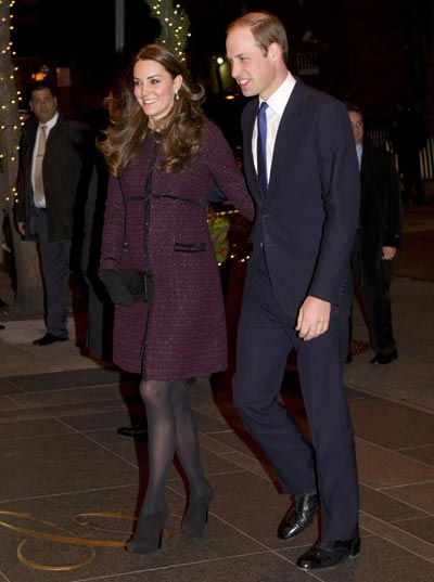 Pregnant Duchess visits New York