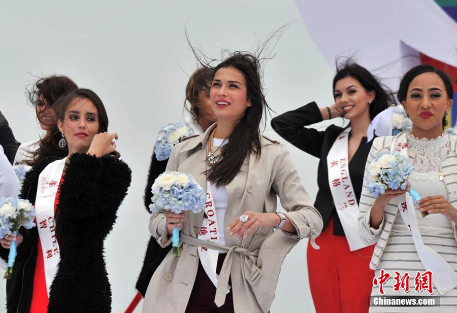 Miss World contestants visit Pingtan in SE China