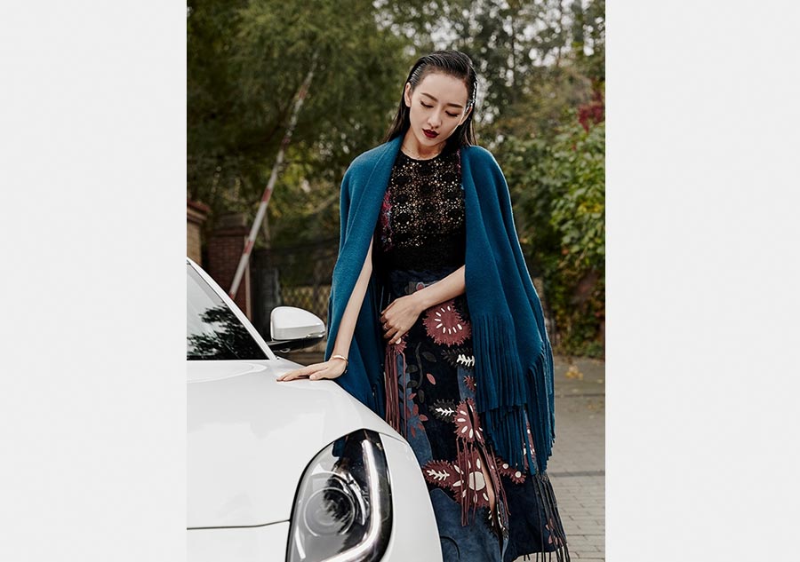 Actress Wang Ou poses for <EM>Car</EM> magazine