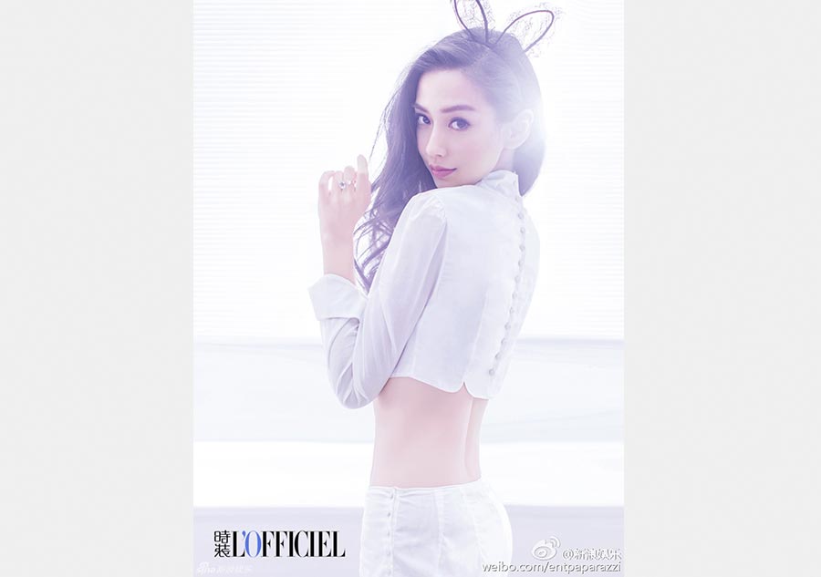 Sweet Angelababy poses for <EM>L'Officiel</EM>