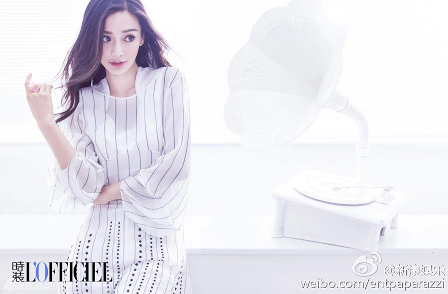 Sweet Angelababy poses for <EM>L'Officiel</EM>