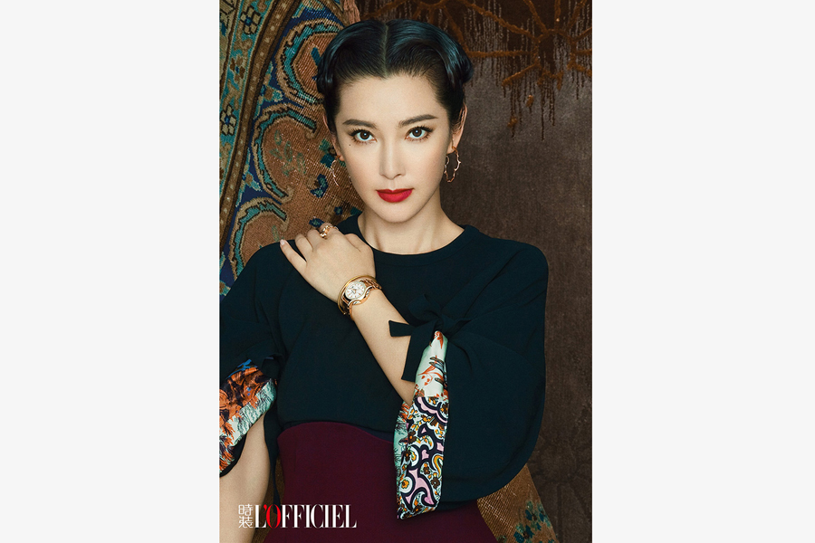 Actress Li Bingbing poses for fashion magazine