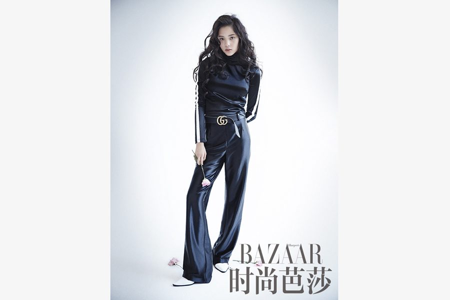 Nana Ou-yang poses fashion photos for 'Bazaar' magazine