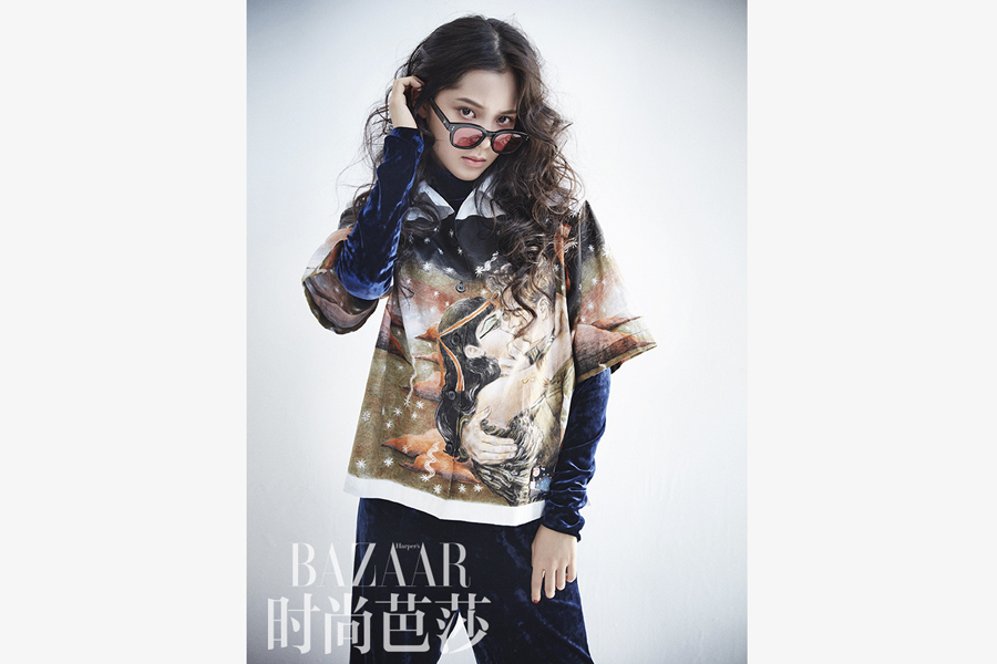 Nana Ou-yang poses fashion photos for 'Bazaar' magazine