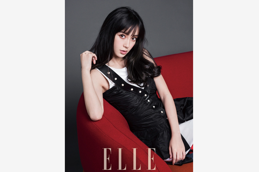 Angelababy poses for 'ELLE' magazine