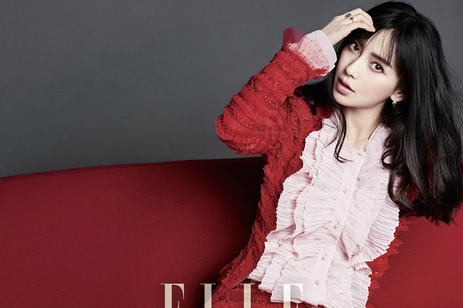 Angelababy poses for 'ELLE' magazine