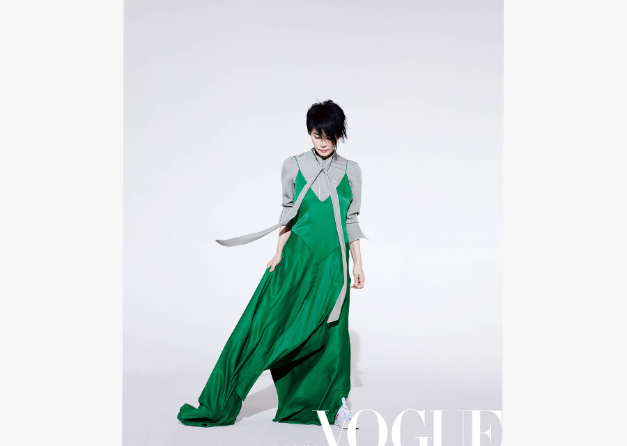 Chinese singer Faye Wong poses for 'Vogue' magazine