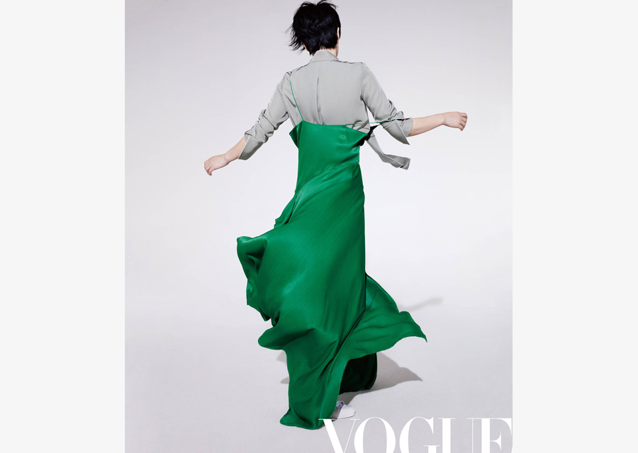 Chinese singer Faye Wong poses for 'Vogue' magazine