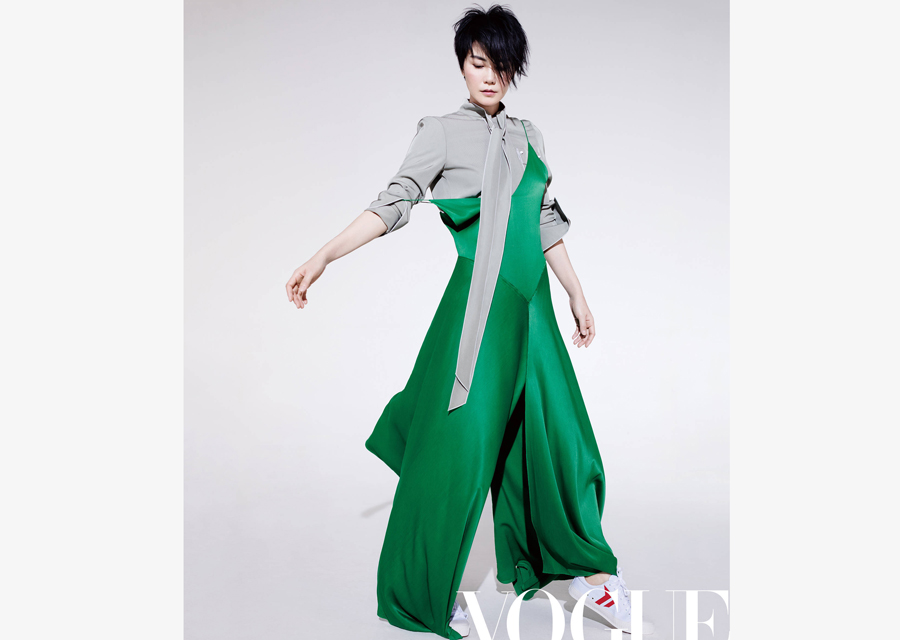 Chinese singer Faye Wong poses for 'Vogue' magazine