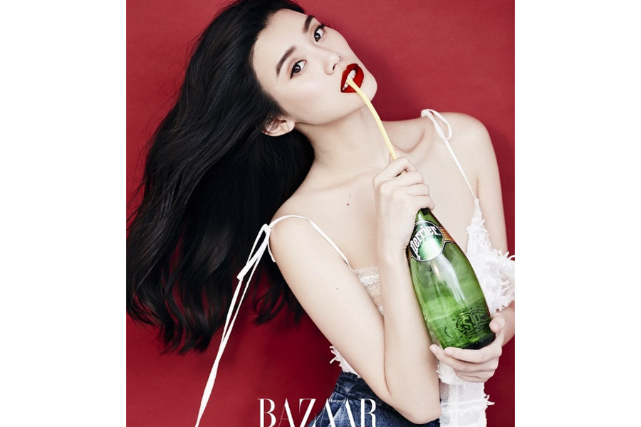 Chinese model Xi Mengyao poses for fashion magazine