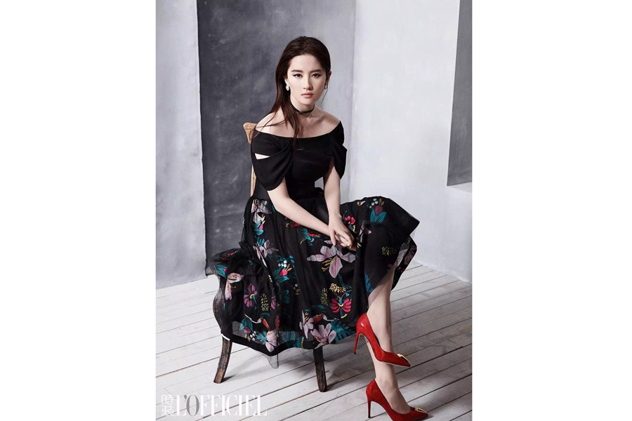 Chinese actress Liu Yifei poses for a magazine