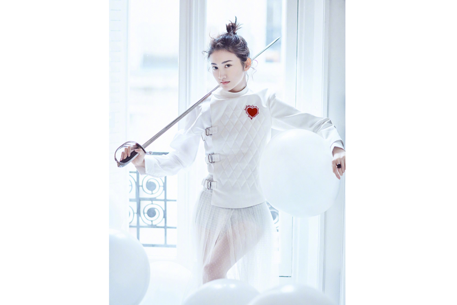 Chinese actress Jing Tian poses for fashion magazine