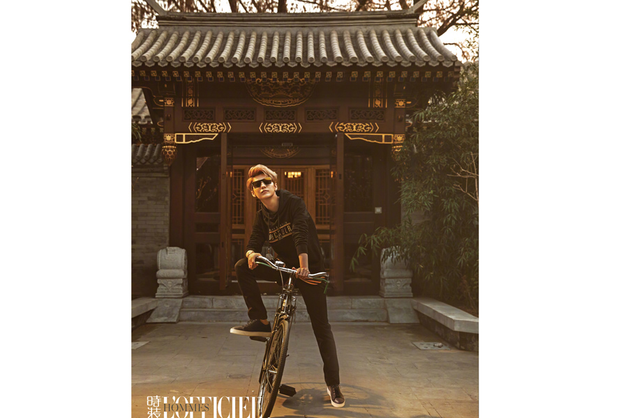 Actor Lu Han poses for fashion magazine