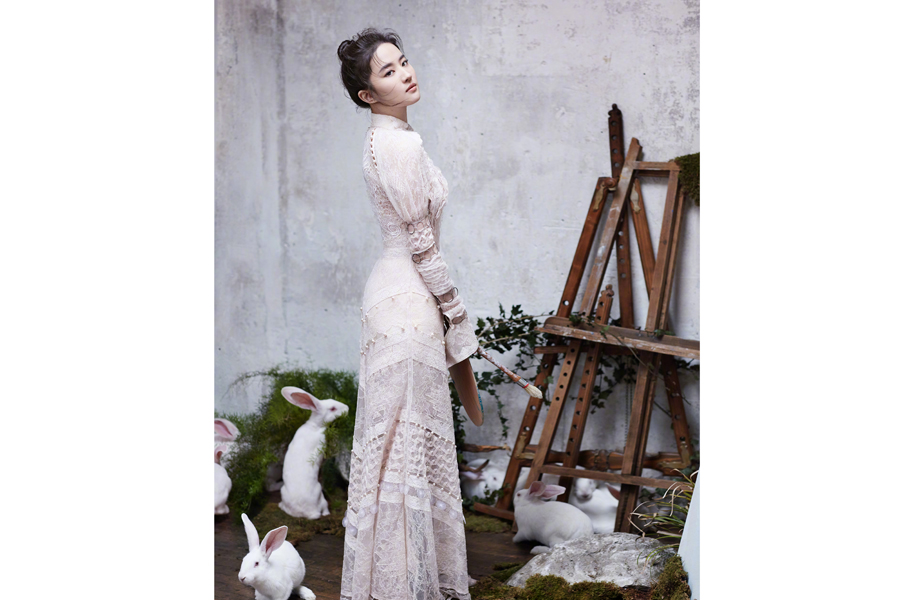 Fashion icon Liu Yifei poses for a magazine