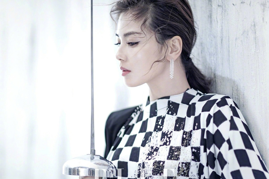 Actress Liu Tao poses for fashion magazine