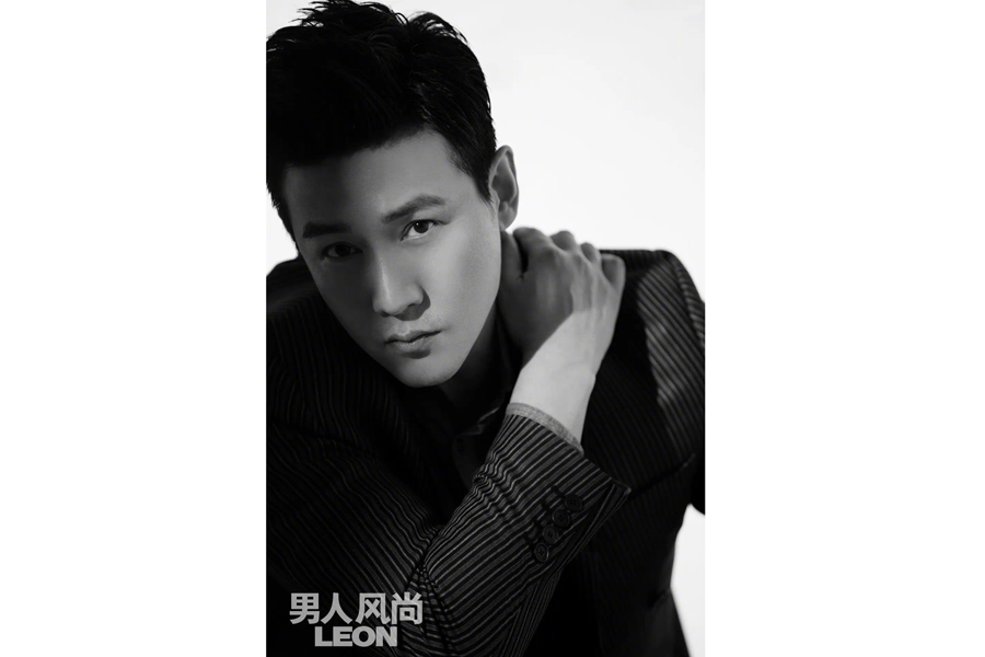Actor Lu Yi poses for the fashion magazine