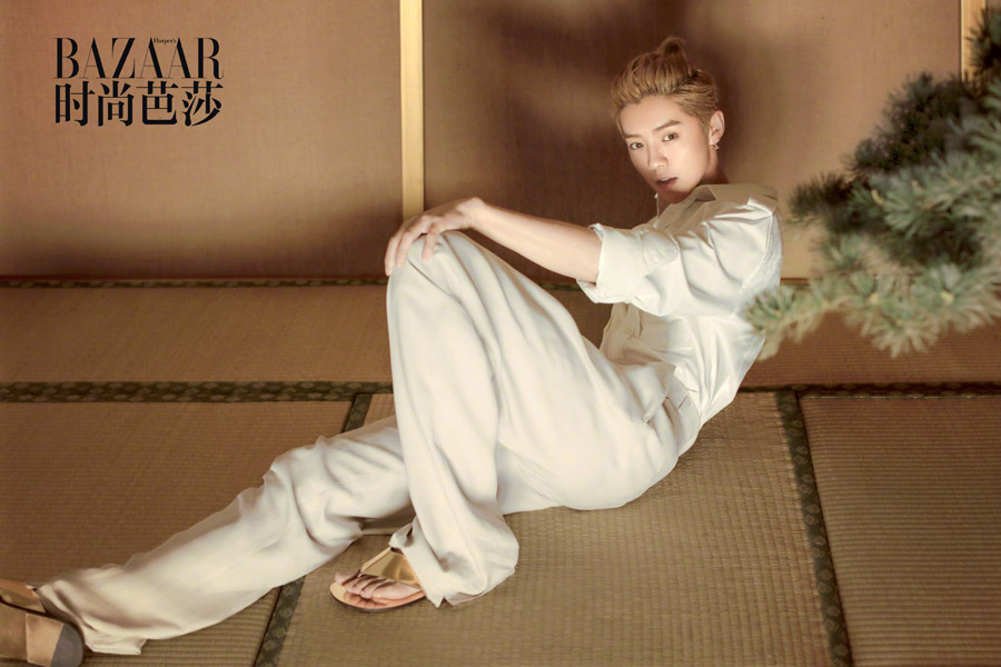 Actor-singer Lu Han poses for the fashion magazine