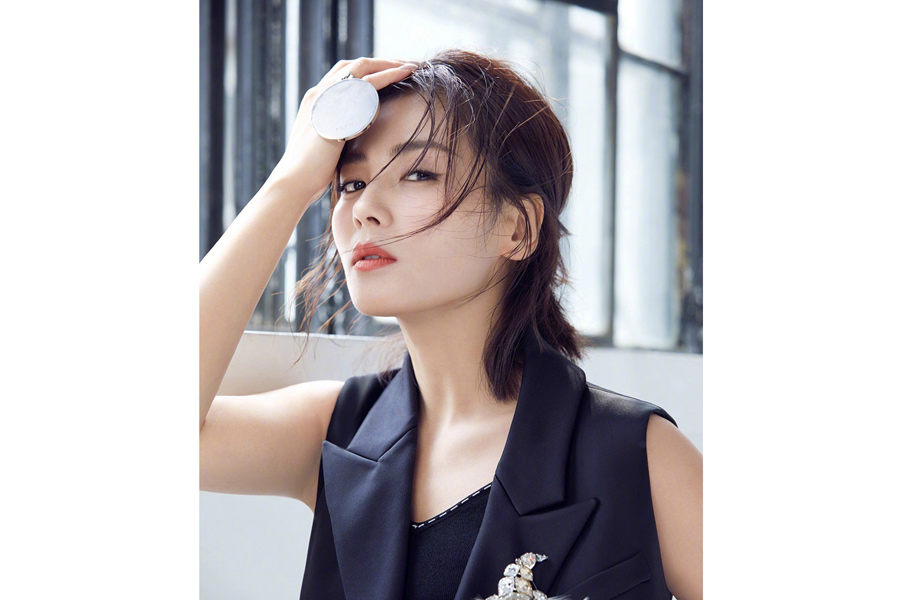 Actress Liu Tao poses for fashion magazine