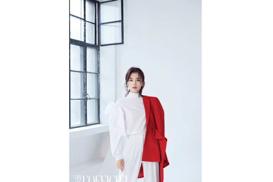 Actress Liu Tao poses for fashion magazine