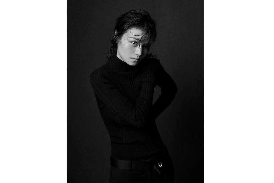 Chinese actress Chun Xia poses for fashion magazine