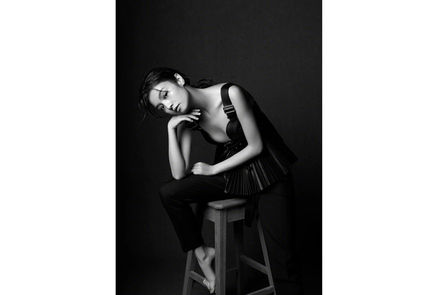 Chinese actress Chun Xia poses for fashion magazine