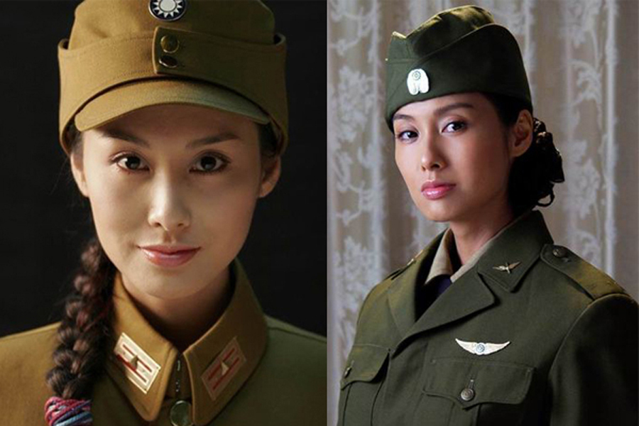 Chinese celebrities in military uniform