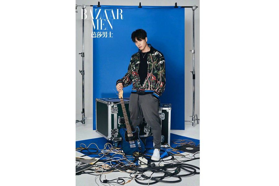 HK singer Jackson Wang poses for fashion magazine