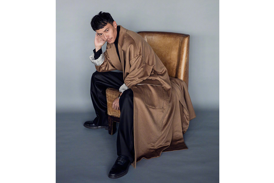 Actor Zhang Zhen poses for the fashion magazine