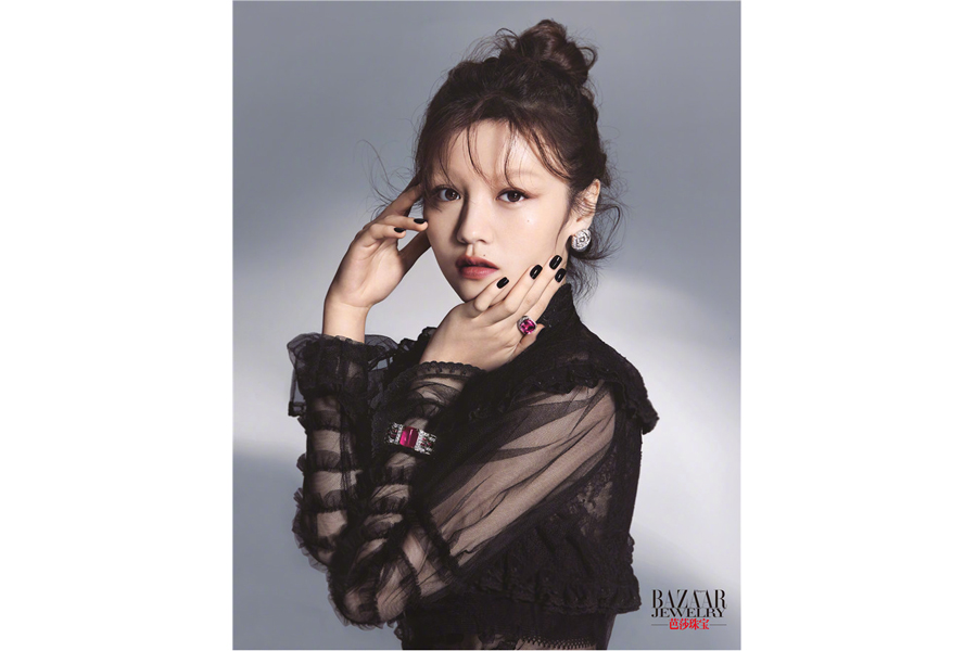 Chinese actress Chun Xia poses for fashion magazine