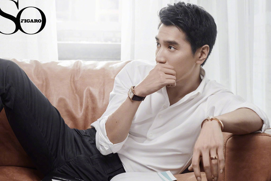 Actor Mark Chao poses for the fashion magazine