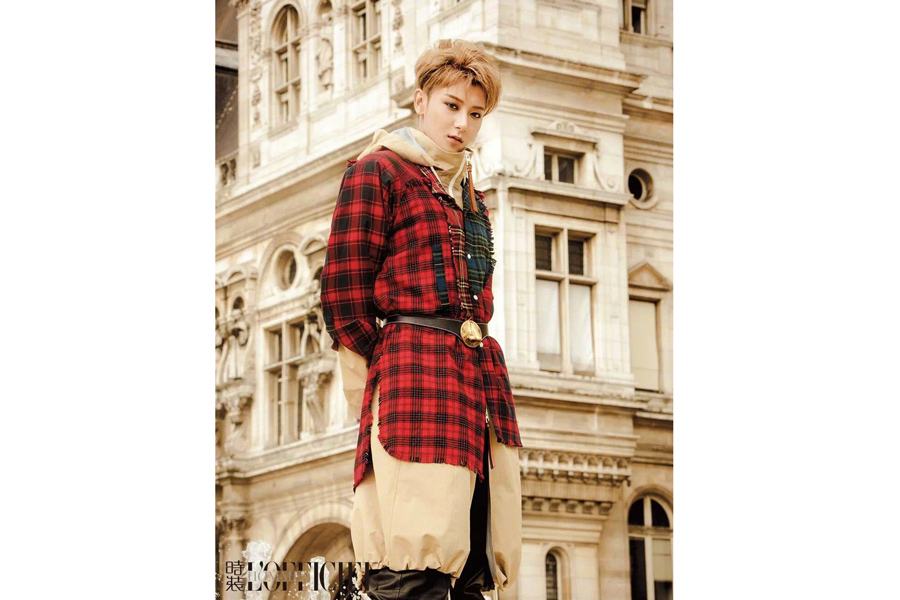Singer Huang Zitao poses for the fashion magazine