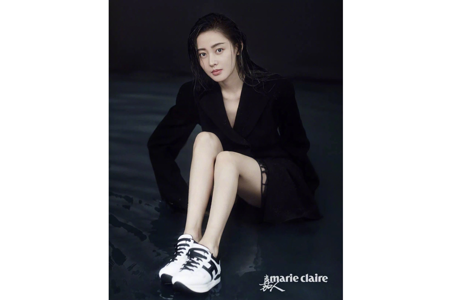 Actress Zhang Tianai poses for fashion magazine