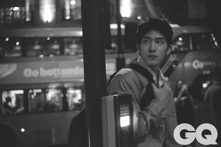 Actor Jing Boran poses for the fashion magazine